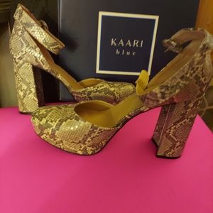 Platform Snakeskin Platform Heels. Never been worn